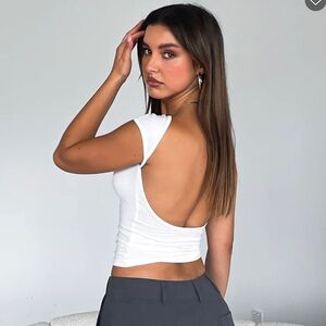 WHITE FOX BOUTIQUE double life tee white